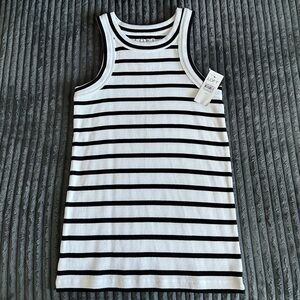 LOFT Monochrome Striped Sleeveless Tank Top - Size XS - NWT